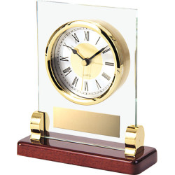 Glass & Brass Clock