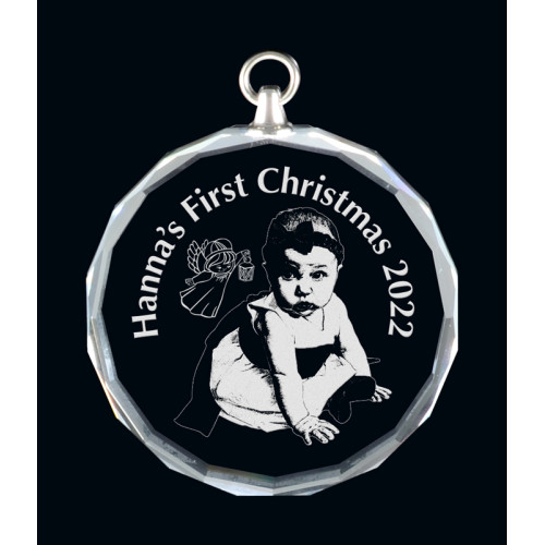 Glass Holly Ornament