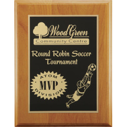 Red Alder Plaque with Plate