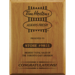 Red Alder Laser Engraved Plaque