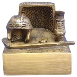 Resin Bronze-Colored Hockey Trophy